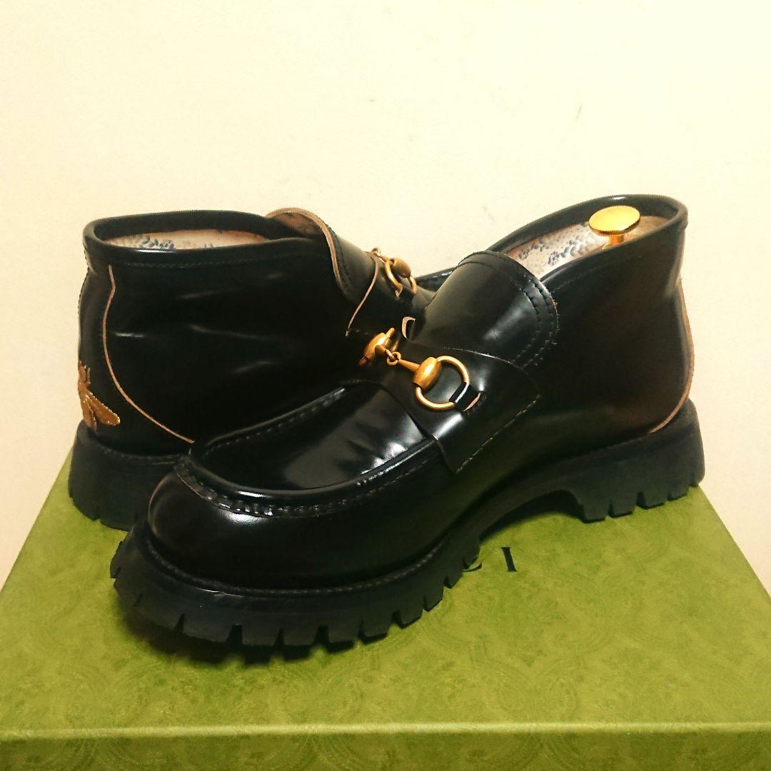 Gucci Horsebit Loafer Boots Lug Sole Black 8