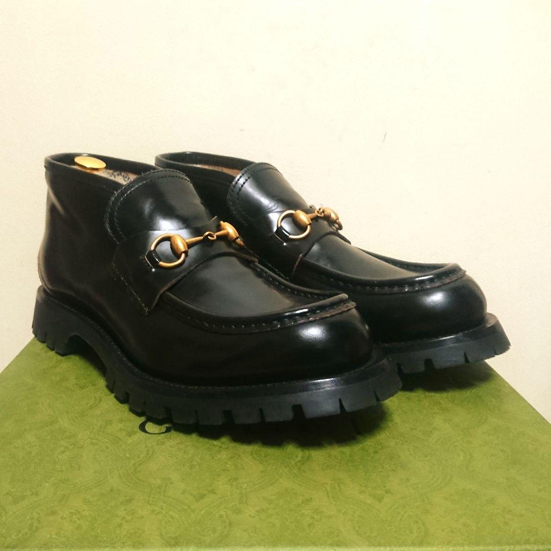 Gucci Horsebit Loafer Boots Lug Sole Black 8