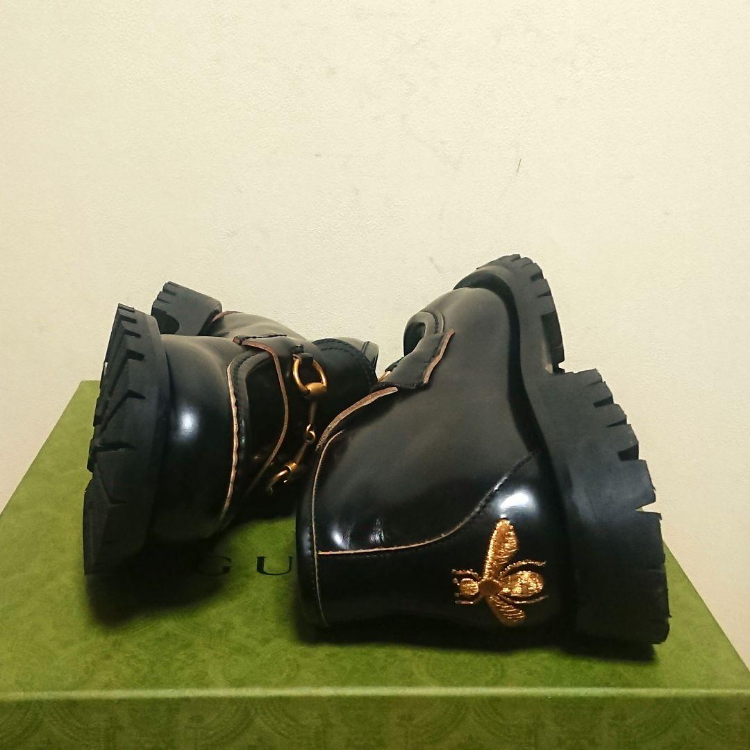 Gucci Horsebit Loafer Boots Lug Sole Black 8