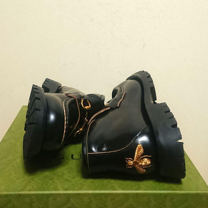 Gucci Horsebit Loafer Boots Lug Sole Black 8