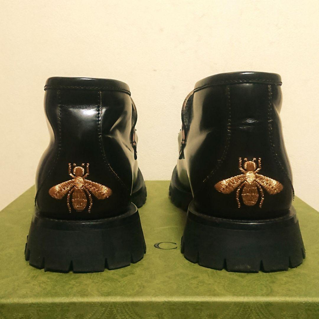 Gucci Horsebit Loafer Boots Lug Sole Black 8