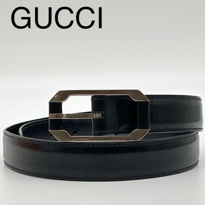 Gucci Era Belt Leather Black Vintage