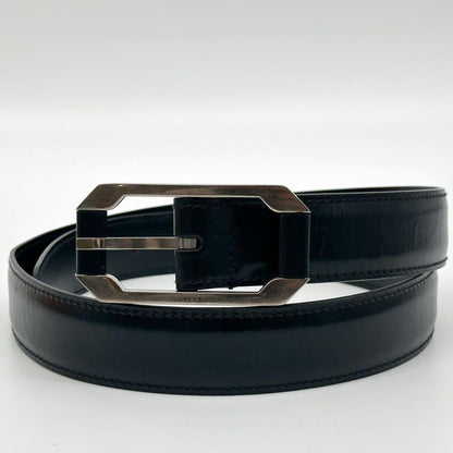 Gucci Era Belt Leather Black Vintage — view 2