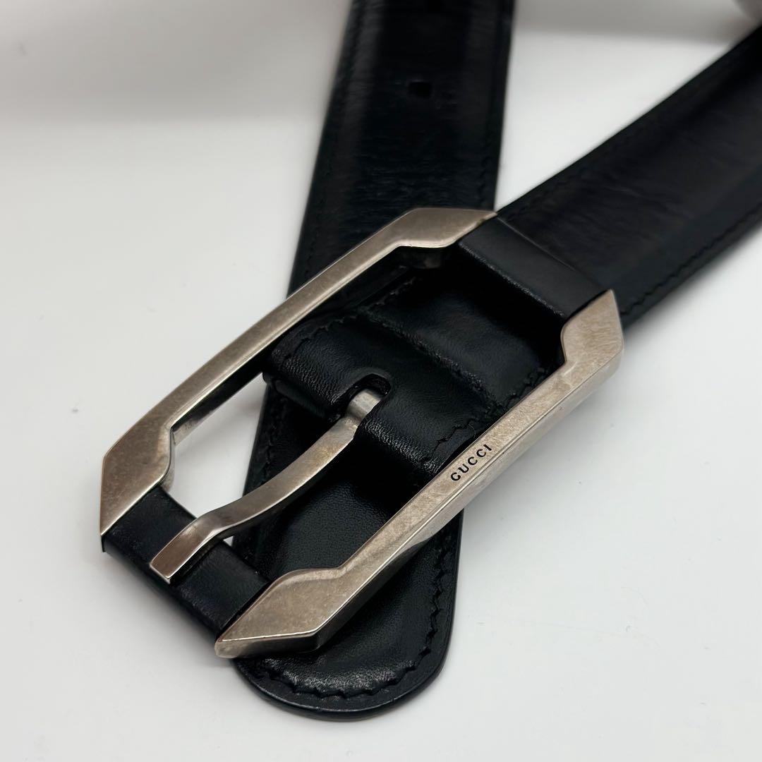 Gucci Era Belt Leather Black Vintage — view 4