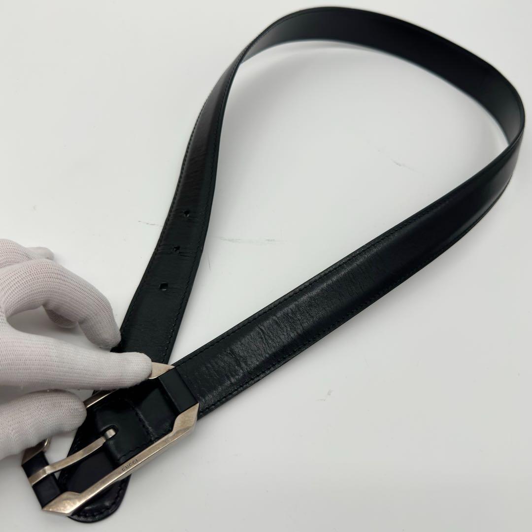 Gucci Era Belt Leather Black Vintage — view 5
