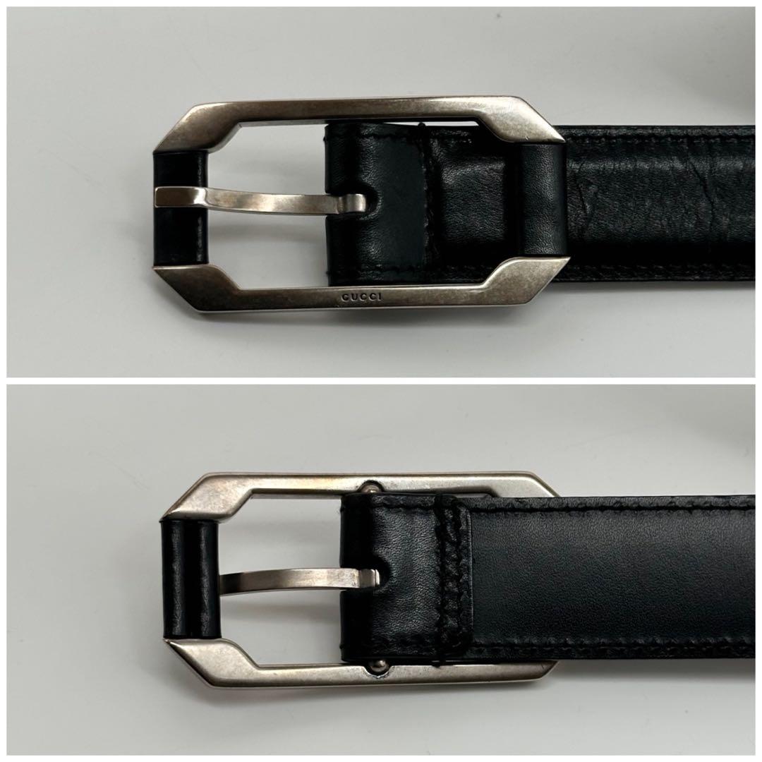 Gucci Era Belt Leather Black Vintage — view 7