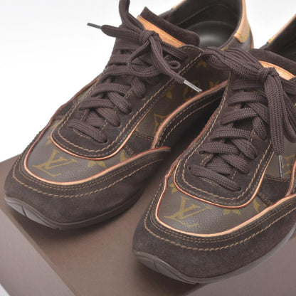 Louis Vuitton Monogram Sneakers 6 Suede Brown Box