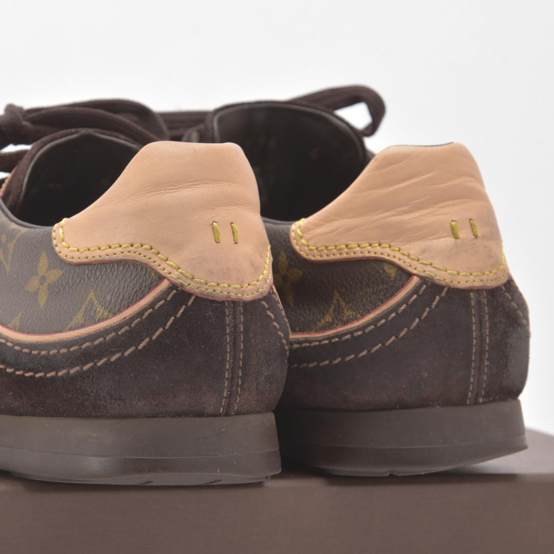Louis Vuitton Monogram Sneakers 6 Suede Brown Box