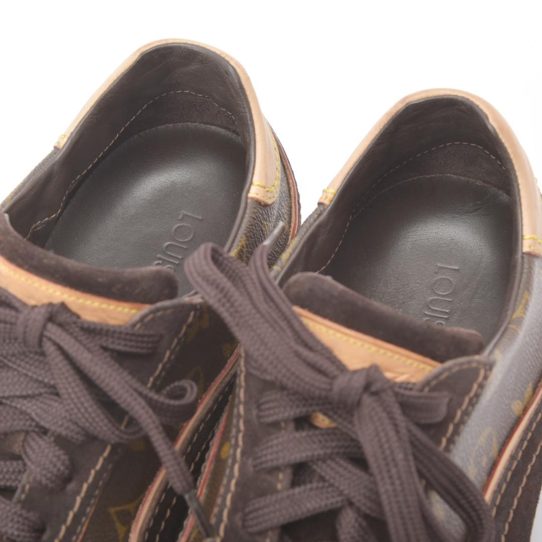 Louis Vuitton Monogram Sneakers 6 Suede Brown Box