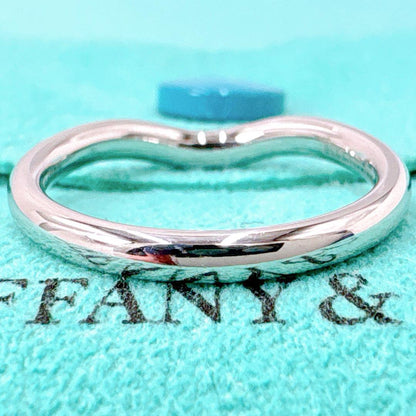 Tiffany & Co Curved Diamond Ring #10 In Platinum