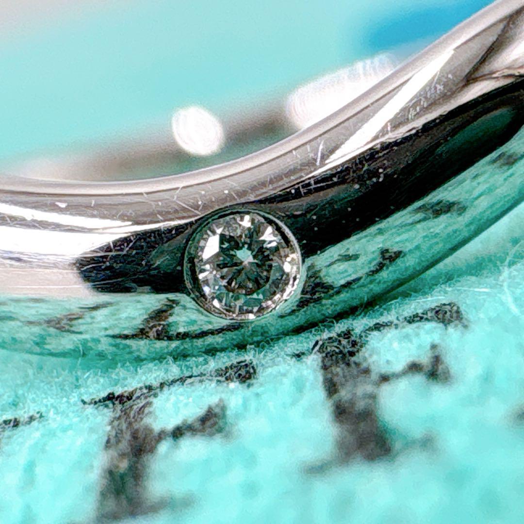 Tiffany & Co Curved Diamond Ring #10 In Platinum