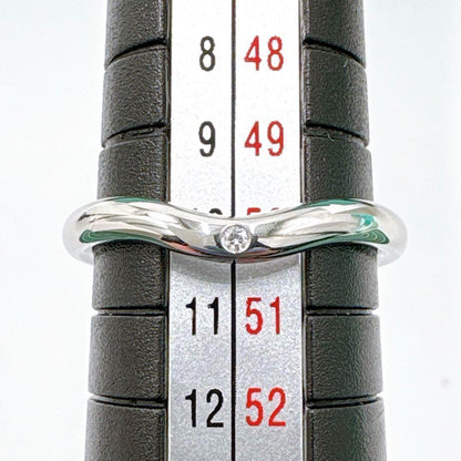 Tiffany & Co Curved Diamond Ring #10 In Platinum