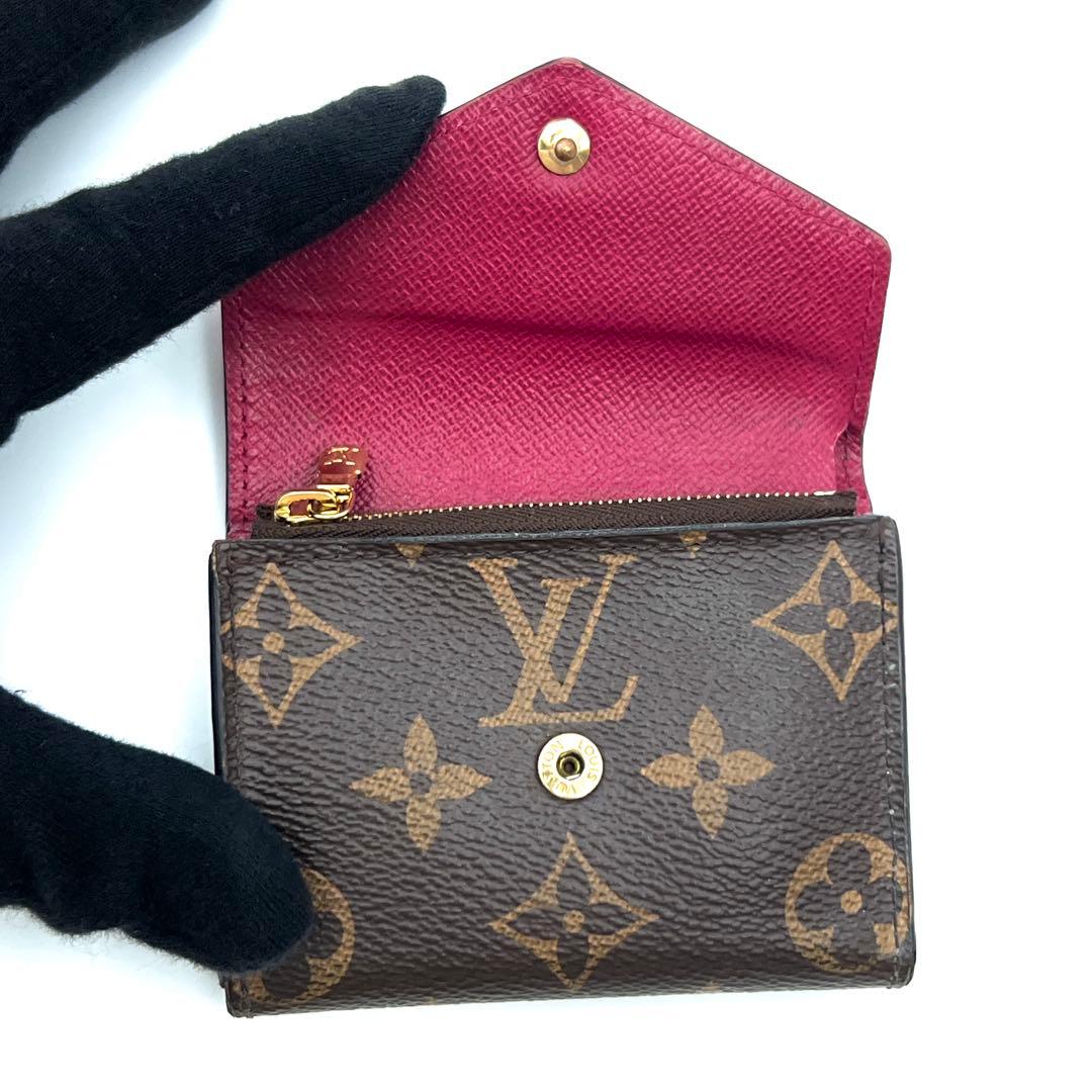 Louis Vuitton Monogram Portefeuille Zoe Trifold Wallet Fuchsia