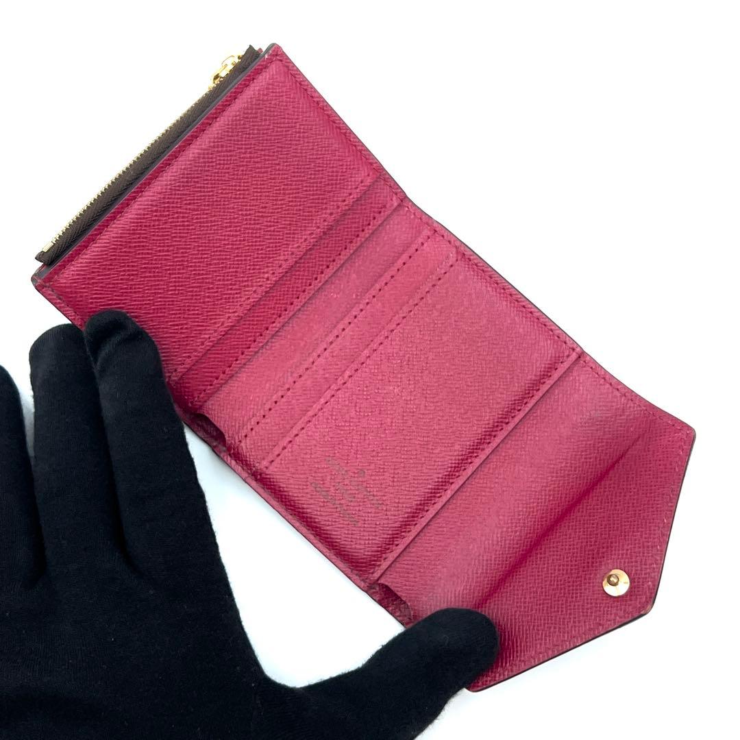 Louis Vuitton Monogram Portefeuille Zoe Trifold Wallet Fuchsia