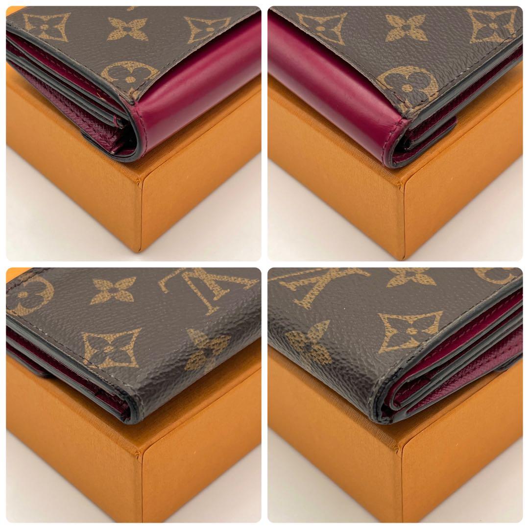 Louis Vuitton Monogram Portefeuille Zoe Trifold Wallet Fuchsia