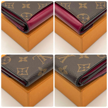 Louis Vuitton Monogram Portefeuille Zoe Trifold Wallet Fuchsia
