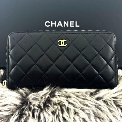 Chanel Wallet Quilted Zip Around