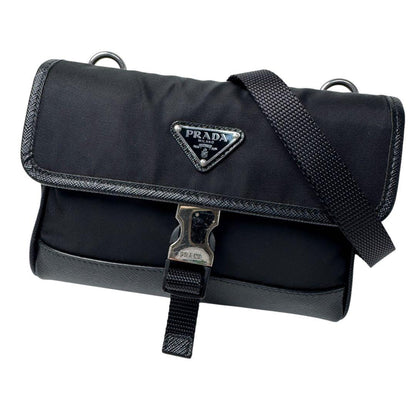 Prada Re-Nylon Saffiano Leather Mini Shoulder Bag