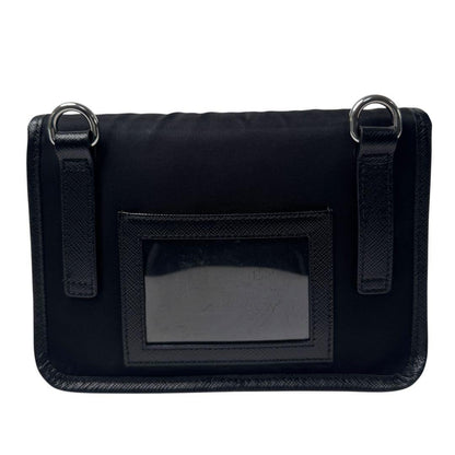 Prada Re-Nylon Saffiano Leather Mini Shoulder Bag — view 3