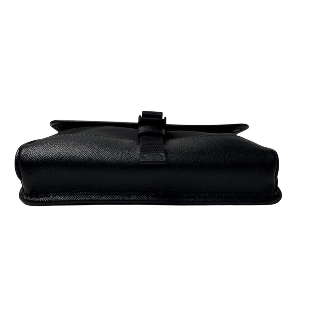 Prada Re-Nylon Saffiano Leather Mini Shoulder Bag — view 4
