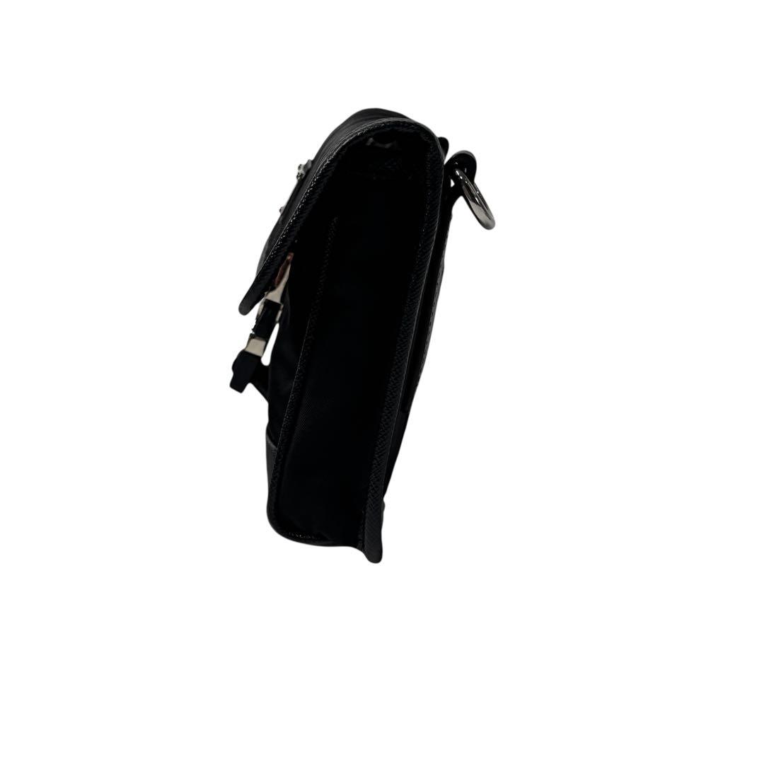 Prada Re-Nylon Saffiano Leather Mini Shoulder Bag — view 5