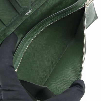 Hermes Bearn Veau Epsom Green Wallet — view 6