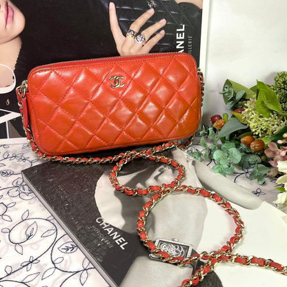 Chanel Chain Wallet Lamb Quilted