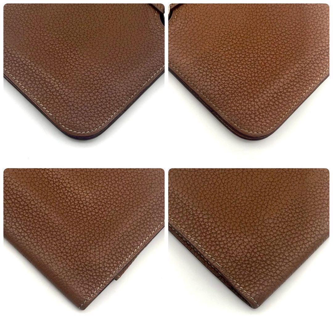 Hermes Dogon GM Togo Wallet Gold Silver Leather — view 6