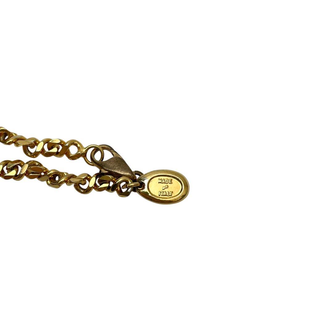 Celine Triomphe Gold Bangle Bracelet Rhinestone — view 5