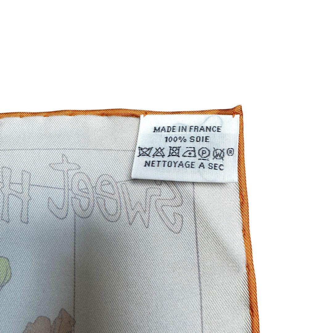Hermes Carre 90 Scarf Favorite Places Baptiste Vilo Silk — view 6