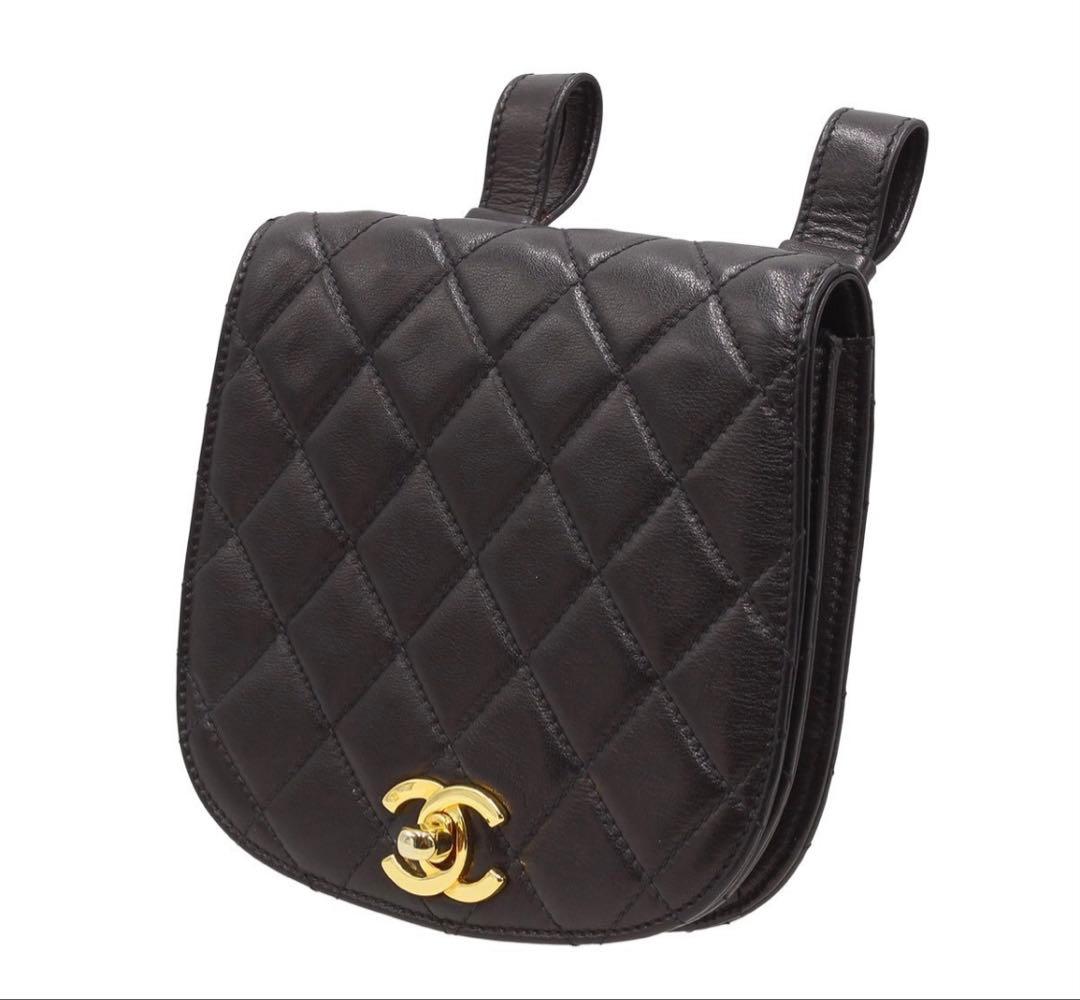 Chanel CC Logo Quilted Mini Waist Pouch