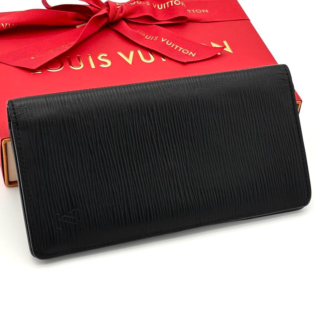 Louis Vuitton Newshape Epi Wallet Noir Black Portefeuille Brazza NM