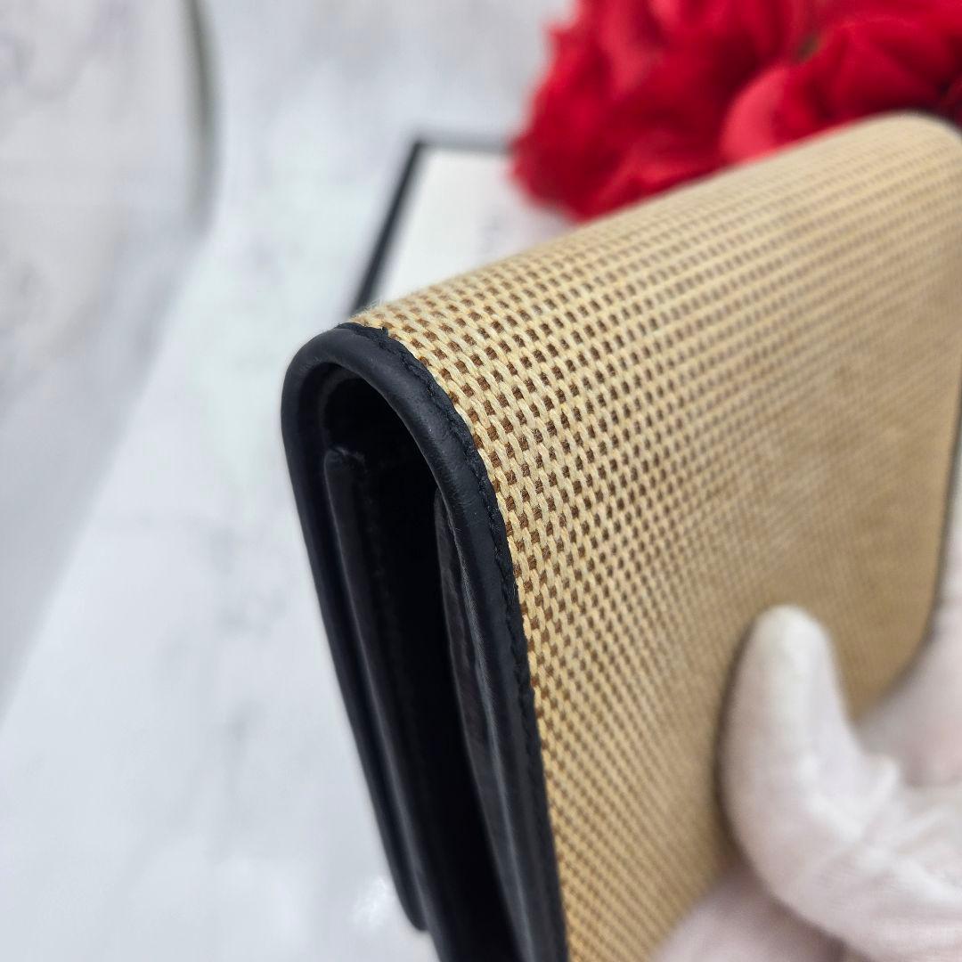 Gucci Fold Wallet Horsebit Canvas Navy — view 6