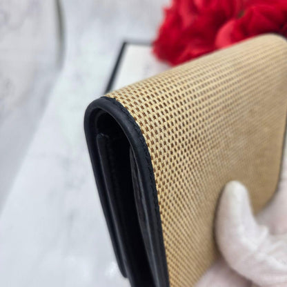 Gucci Fold Wallet Horsebit Canvas Navy — view 6