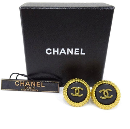 Chanel CC Logo Round Earrings — view 2