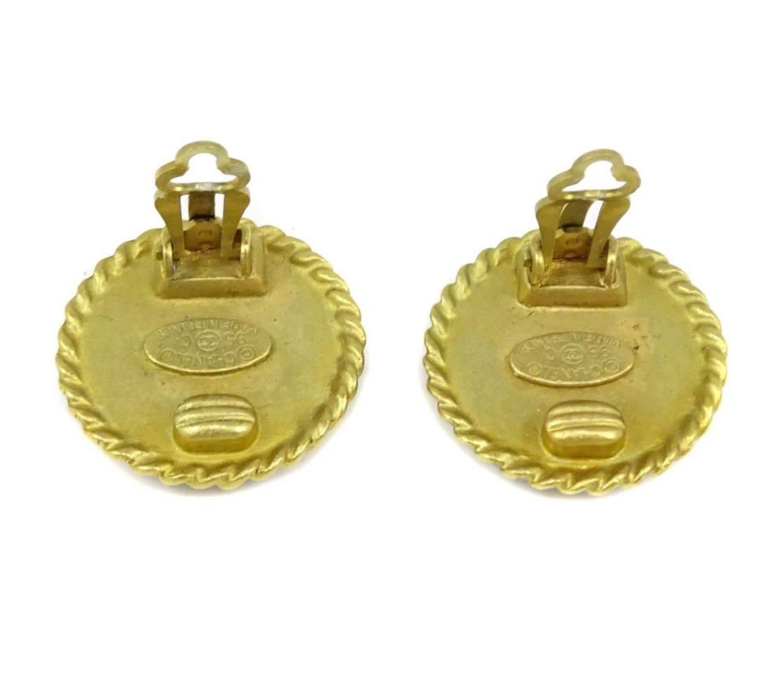 Chanel CC Logo Round Earrings — view 3