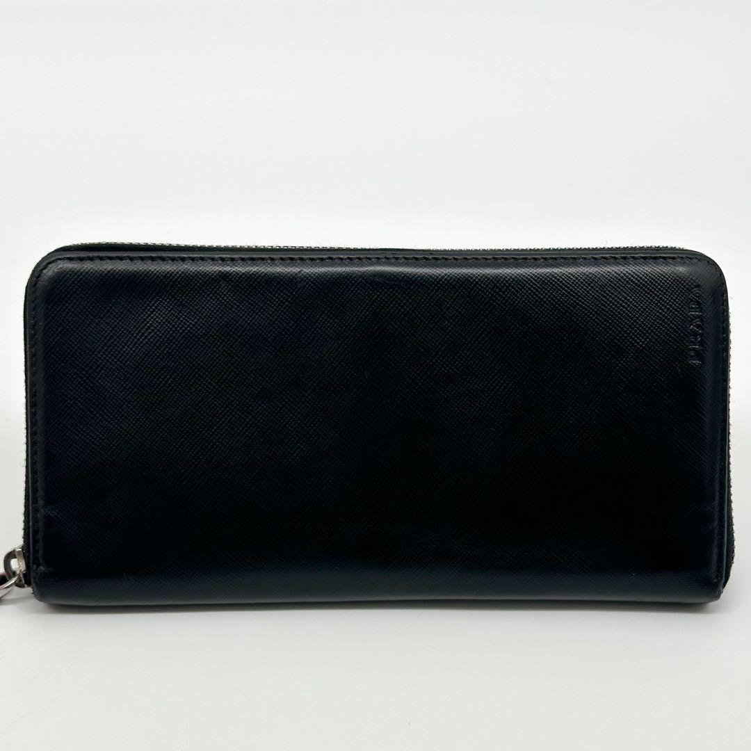 Prada Saffiano Organizer Leather Zip Around Wallet — view 2