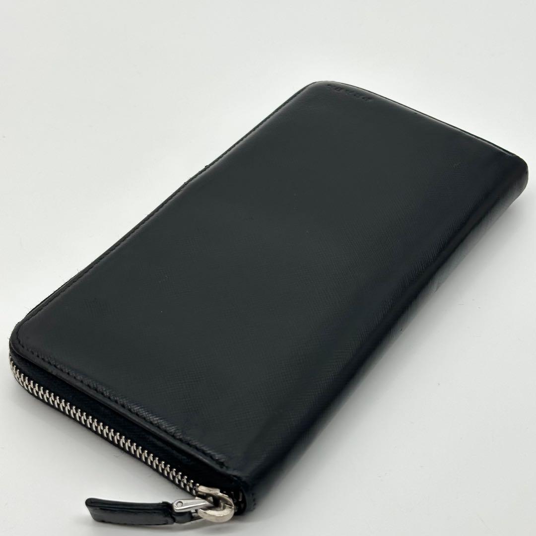 Prada Saffiano Organizer Leather Zip Around Wallet — view 4