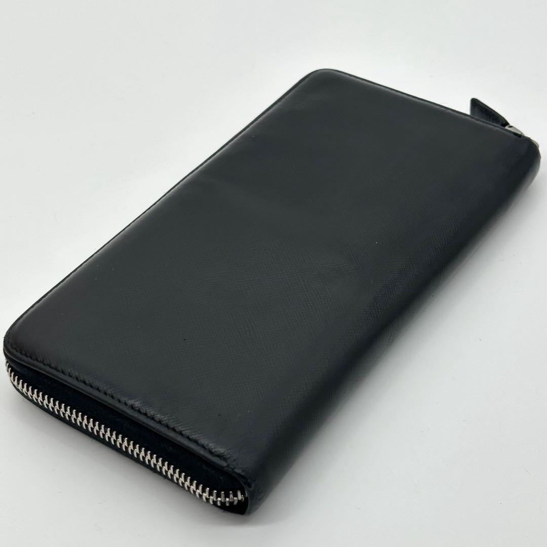 Prada Saffiano Organizer Leather Zip Around Wallet — view 5