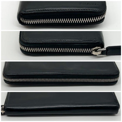 Prada Saffiano Organizer Leather Zip Around Wallet — view 6