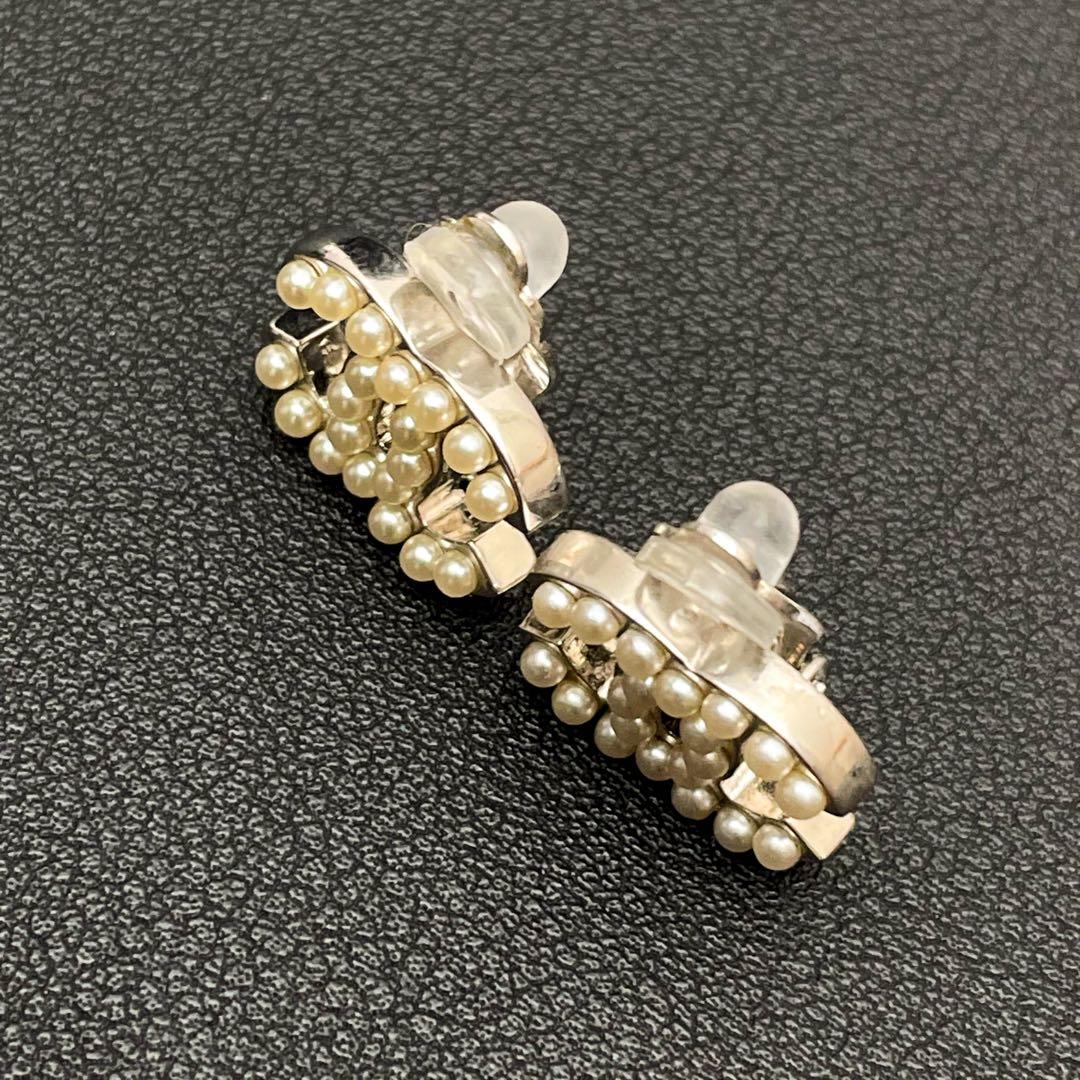 Chanel CC Logo Earrings Faux Pearl Icon Coco — view 6