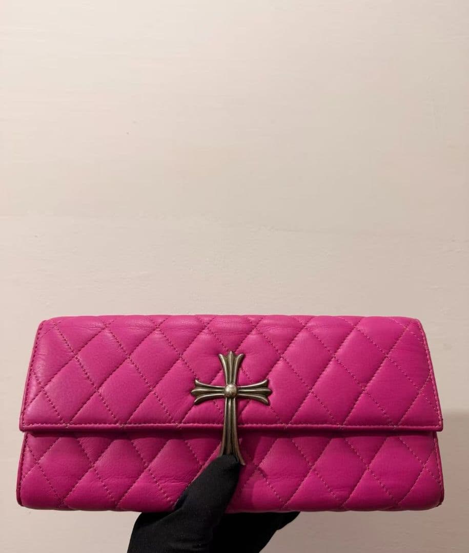 Chrome Hearts Cross Leather Clutch