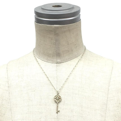 Tiffany & Co Daisy Key Necklace Silver Diamond Aq8912