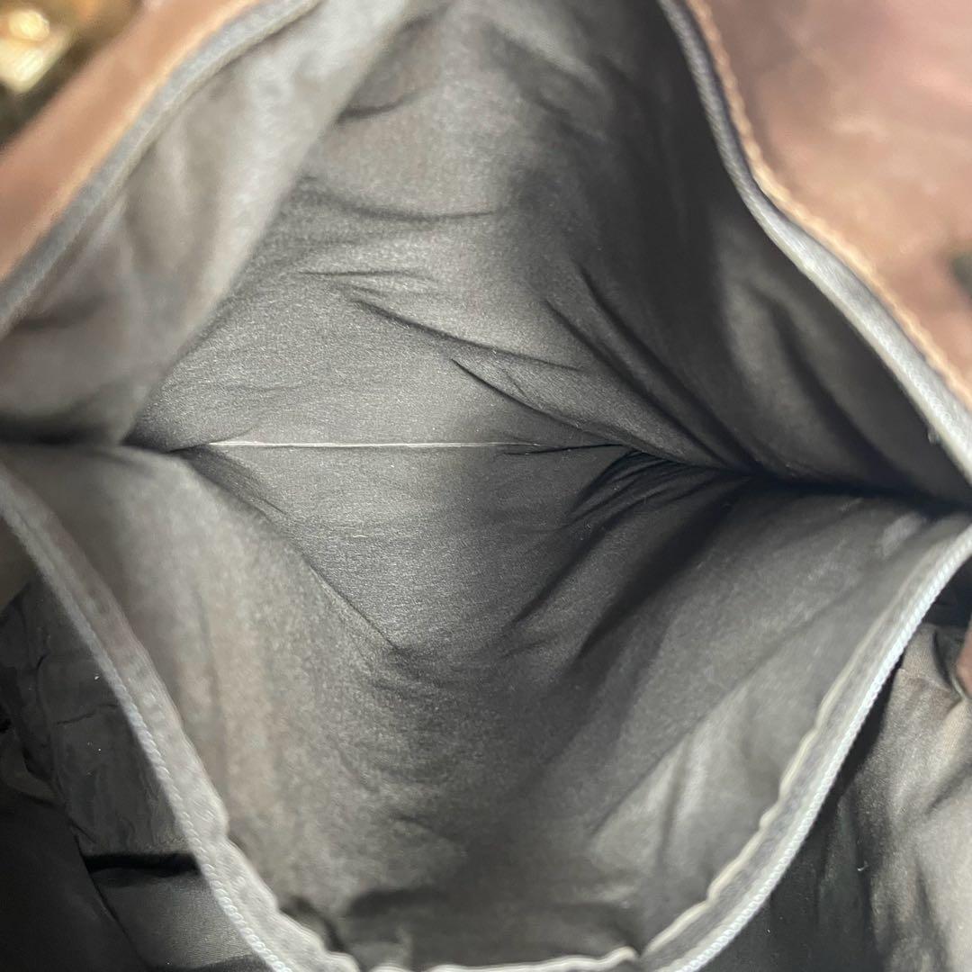 Gucci GG Tote Bag Brown Leather Logo — view 6