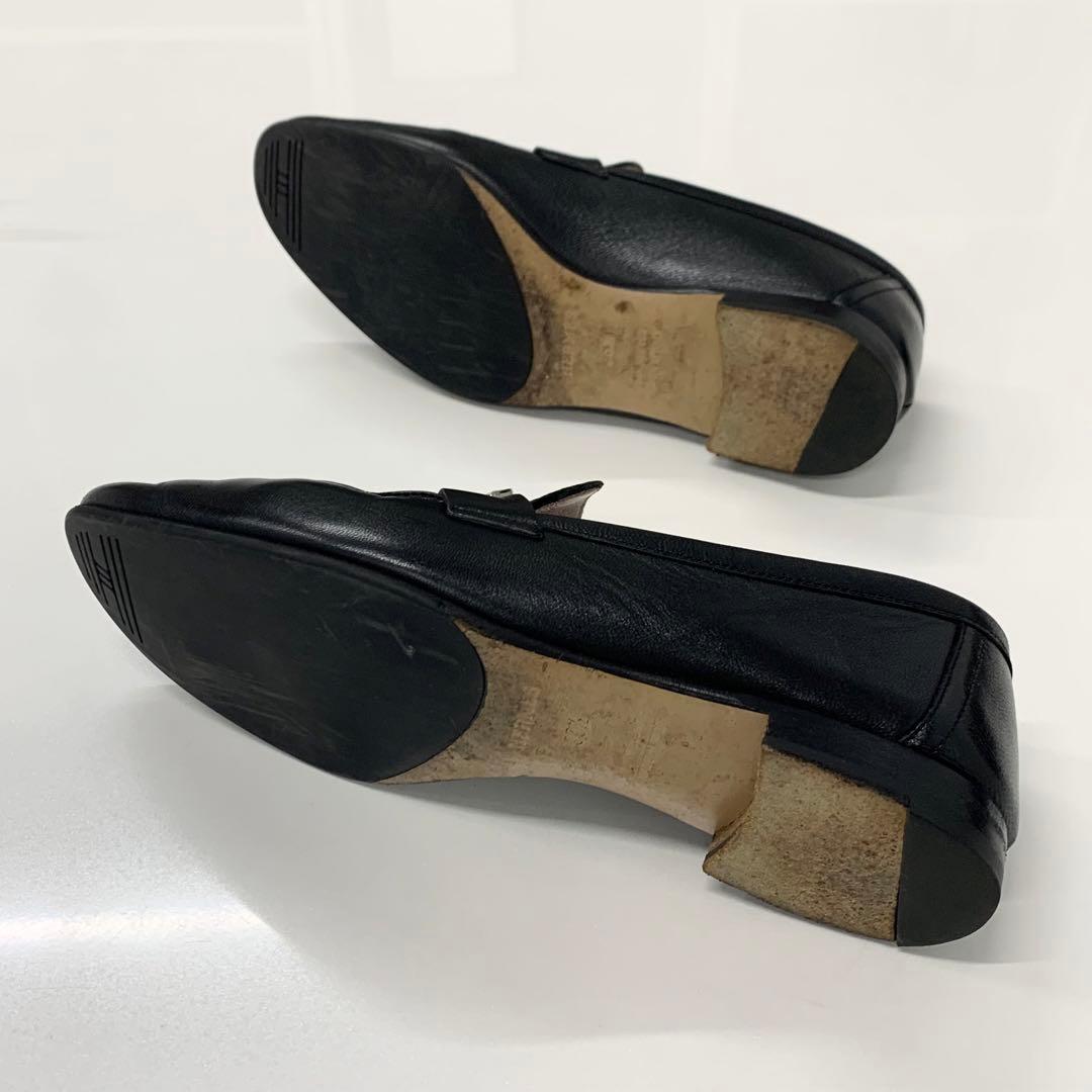 Hermes Paris Leather Loafers Black — view 6