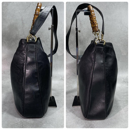 Gucci Shoulder Bag 2-Way Bamboo Black Leather — view 7