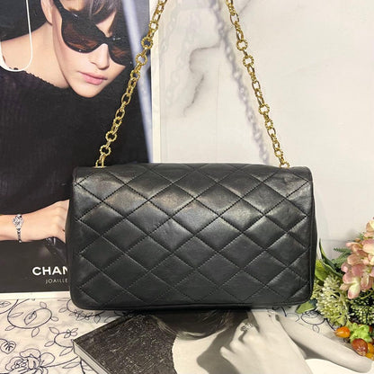 Chanel Vintage Jumbo CC Logo Quilted Shoulder — view 3