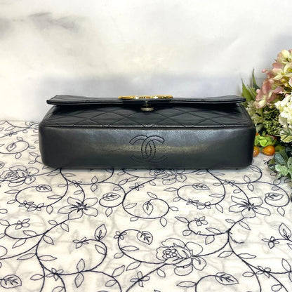 Chanel Vintage Jumbo CC Logo Quilted Shoulder — view 8