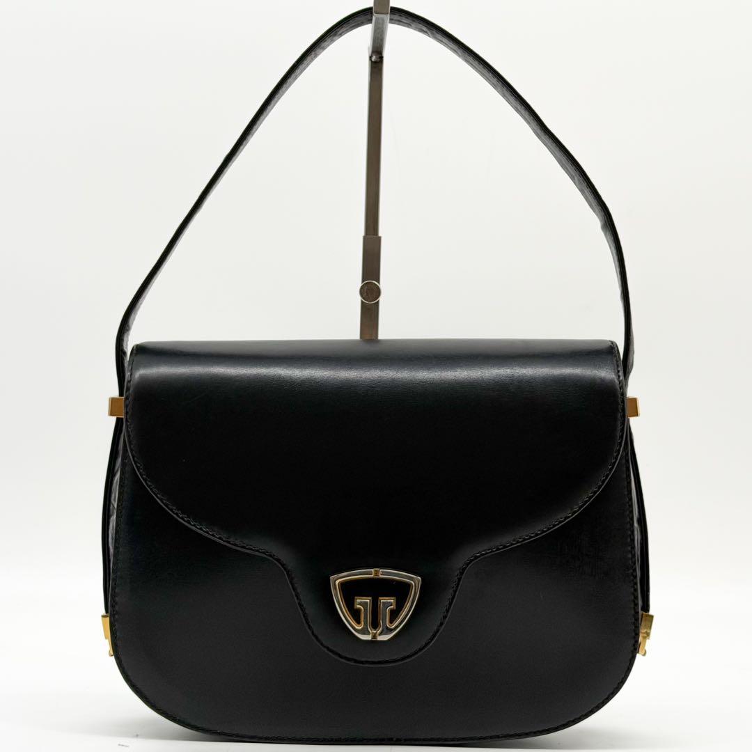 Gucci Vintage Handbag Black GG Interlocking — view 2