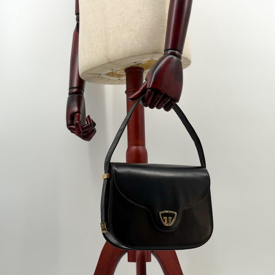 Gucci Vintage Handbag Black GG Interlocking — view 4